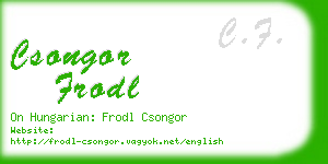 csongor frodl business card